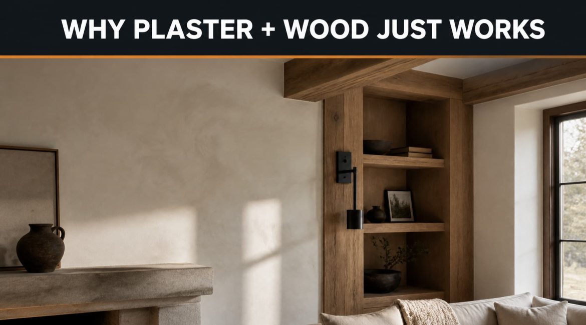 Combining plaster and wood