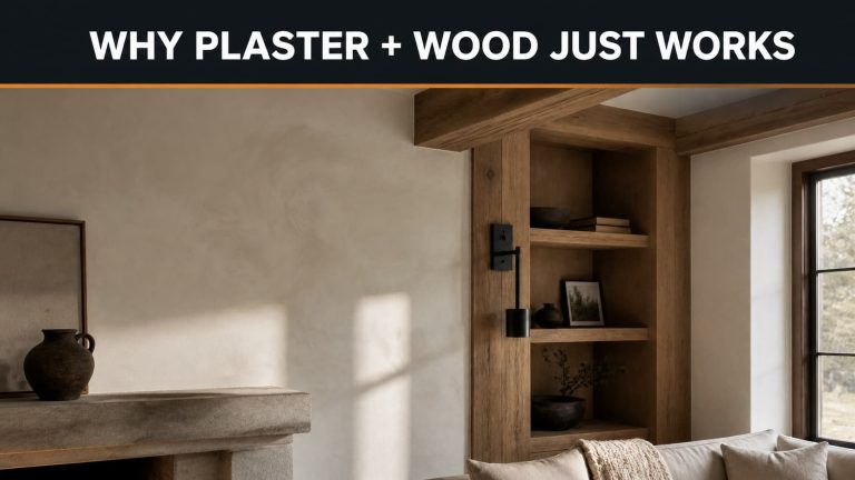Combining plaster and wood