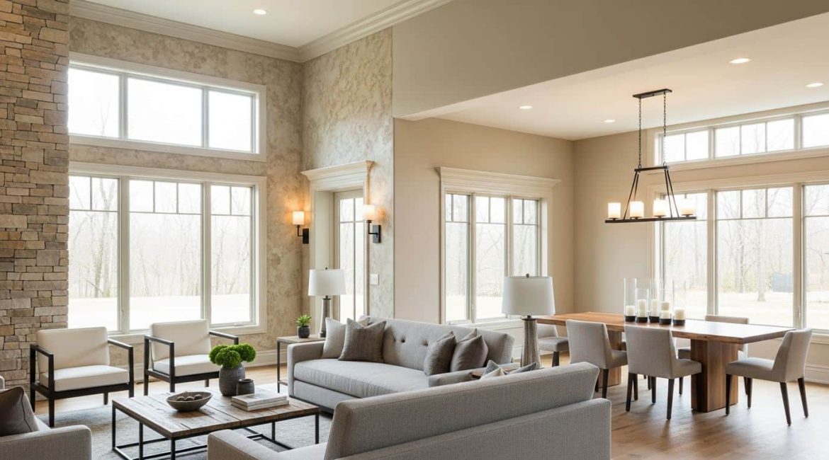 Open Concepts and Custom EIFS Design Ideas For Living And Dining Rooms