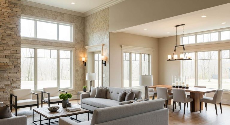 Open Concepts and Custom EIFS Design Ideas For Living And Dining Rooms
