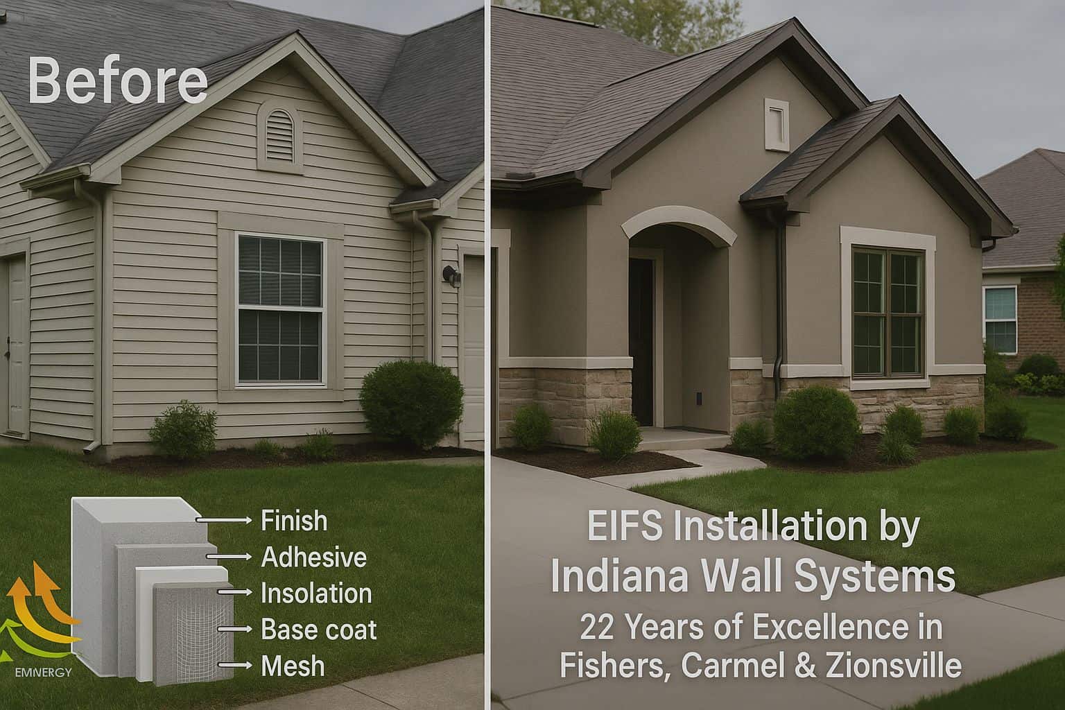Professional EIFS Installation in Fishers, Carmel and Zionsville