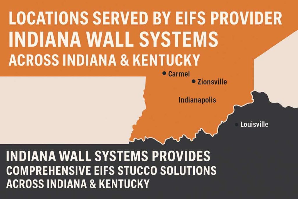 Locations Served Map by EIF Stucco Contractor Indiana Wall Systems - Featured