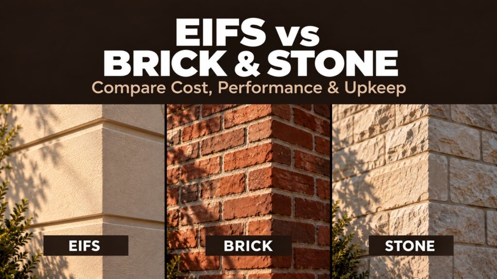 EIFS vs Brick vs Stone - Comparison