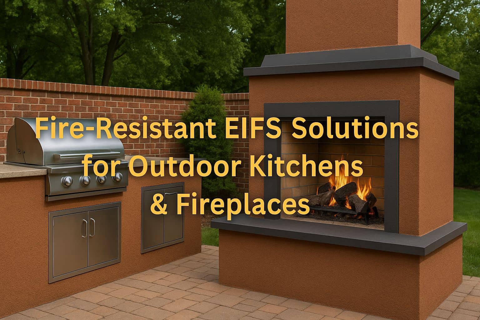 Fire-Resistant EIFS for Outdoor Kitchens & Fireplace Areas
