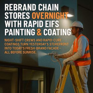 Overnight EIFS Painting Makeovers - Zero-Downtime Rebranding