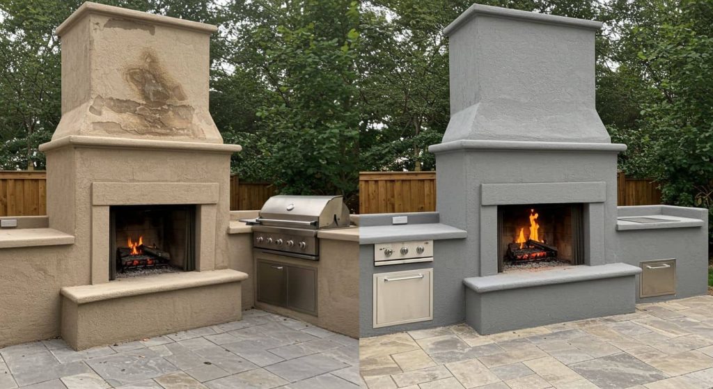 Protect Outdoor Kitchens and Fireplaces With Fire-Rated EIFS