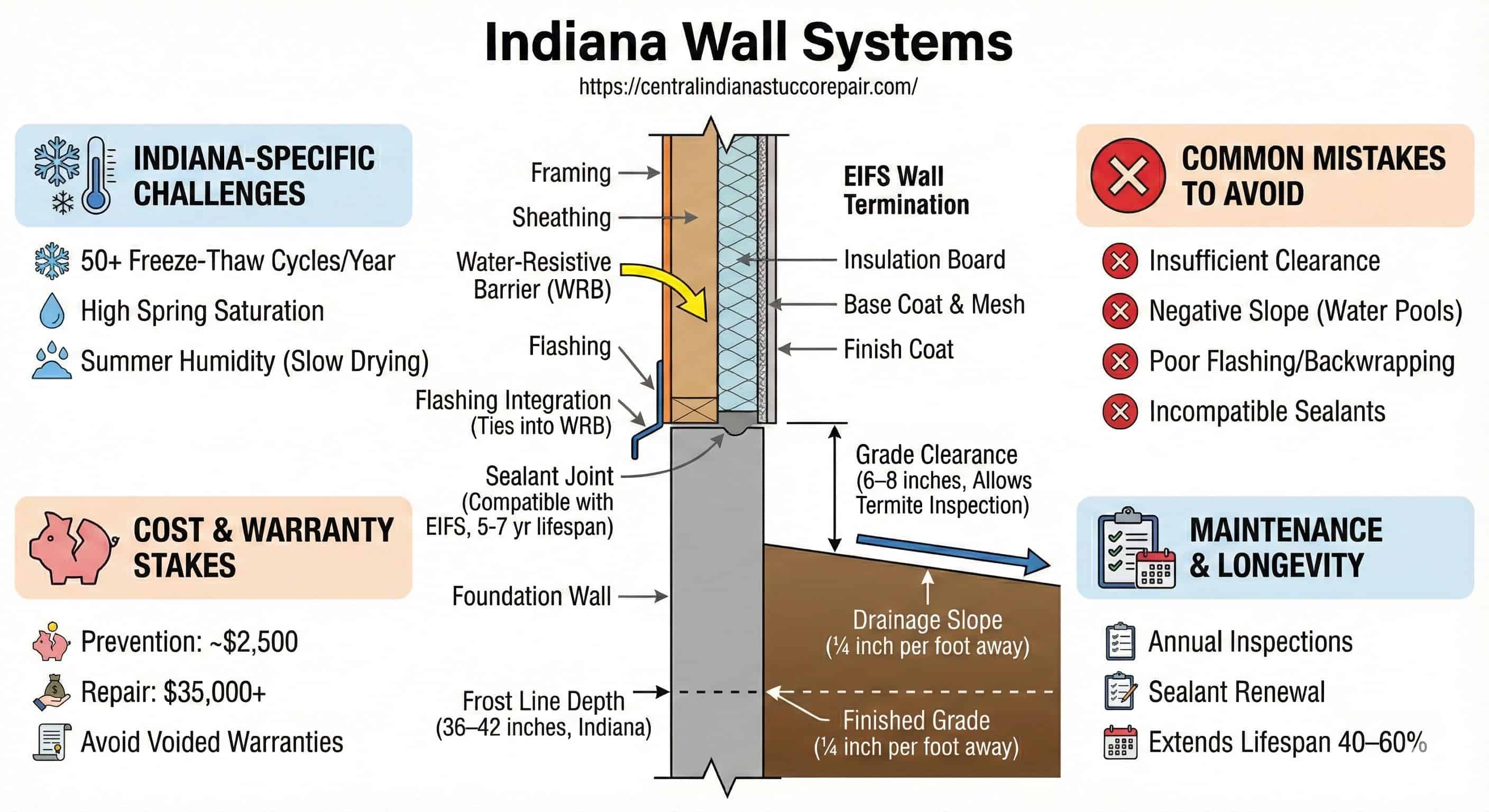 EIFS Termination Details at Grade Moisture-Safe Design