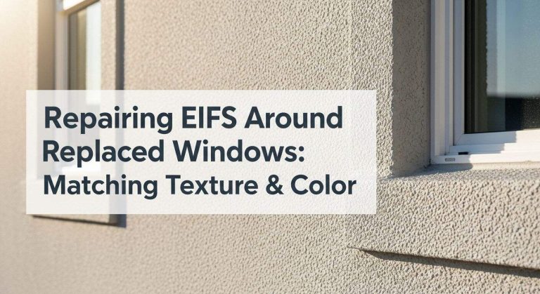 Repairing EIFS Around Replaced Windows - Matching Texture & Color