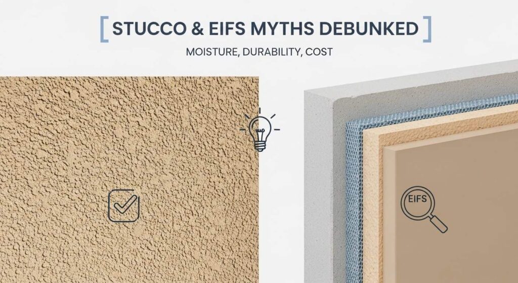 Stucco & EIFS Myths Debunked Moisture Durability Cost - Indiana Wall Systems