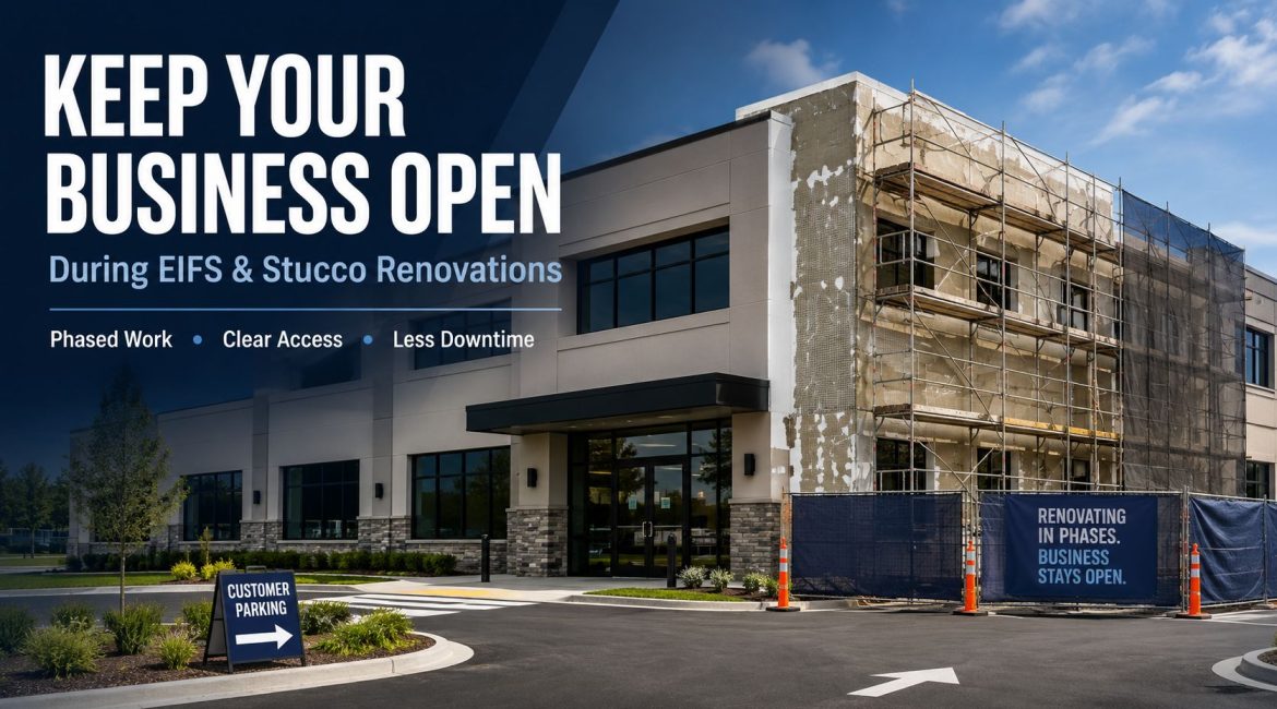 Minimizing disruptions and renovating your business with EIFS
