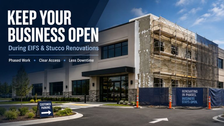 Minimizing disruptions and renovating your business with EIFS