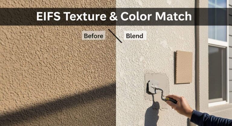 How Contractors Match EIFS Texture and Color After a Repair - IWS